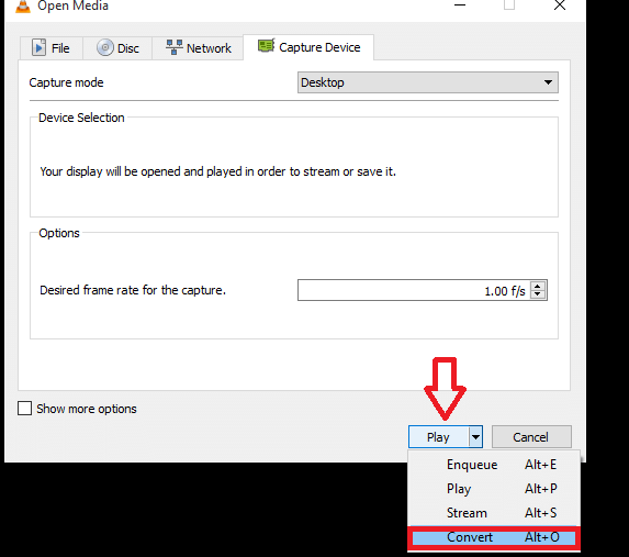 فیلمبرداری از دسکتاپ با vlc
