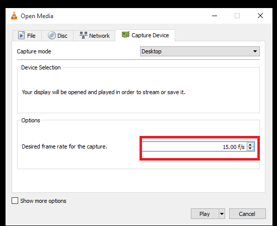 فیلمبرداری از دسکتاپ با vlc