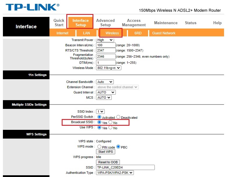 مخفي كردن اسم مودم Tp-Link