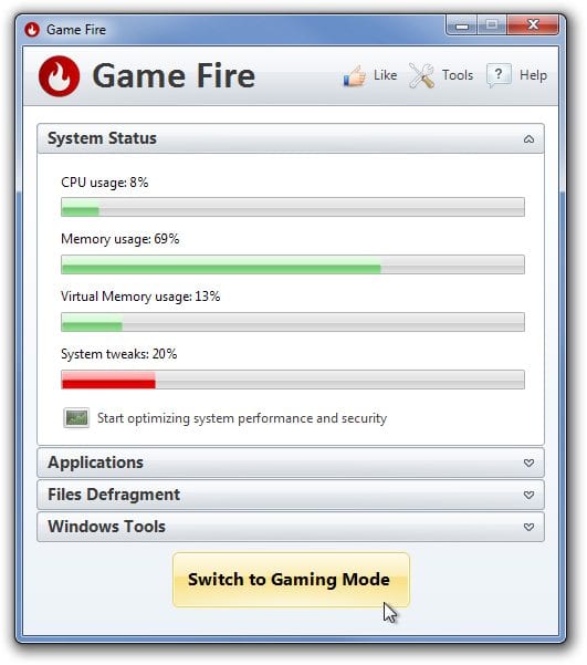 اجرای بازی ها بدون کارت گرافیک با Game Fire