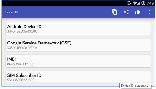 برنامه Android Device ID