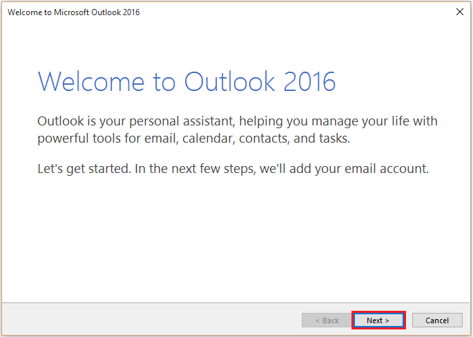 راه اندازی حساب ایمیل در Outlook 