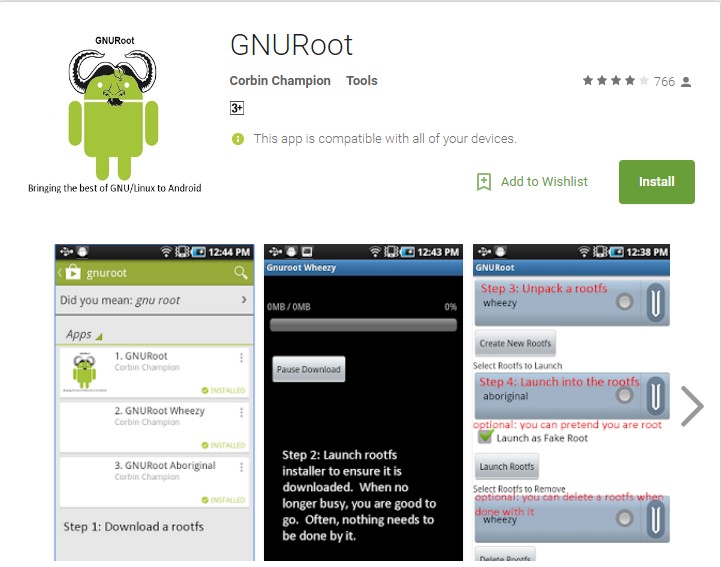 برنامه GNURoot