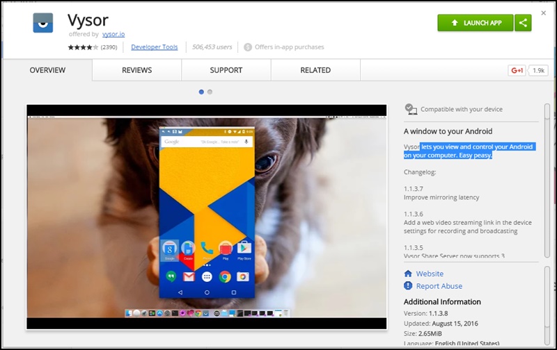 کنترل صفحه نمایش اندروید از رایانه ویندوز 