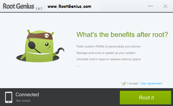 روت اندروید با استفاده از Root Genius