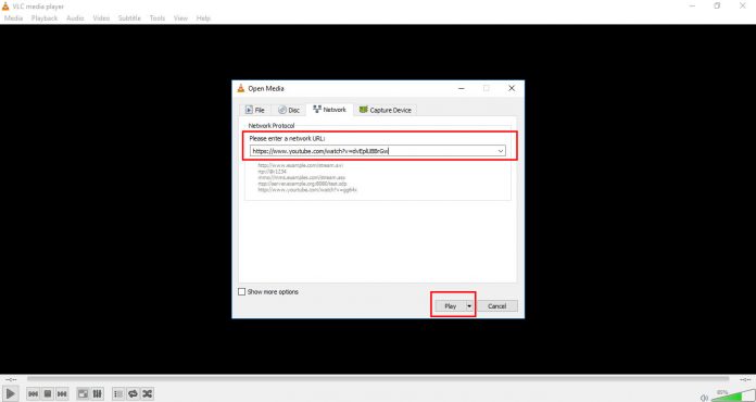 پخش فیلم یوتیوب در VLC  