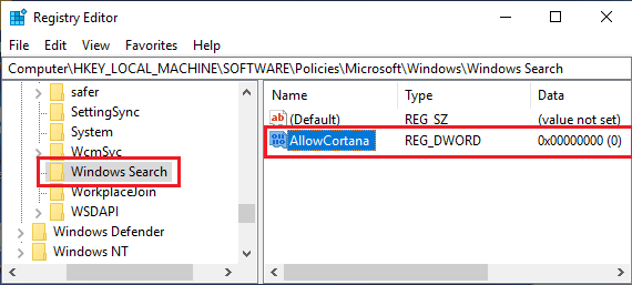 Cortana را با استفاده از Registry Hack غیرفعال کنید