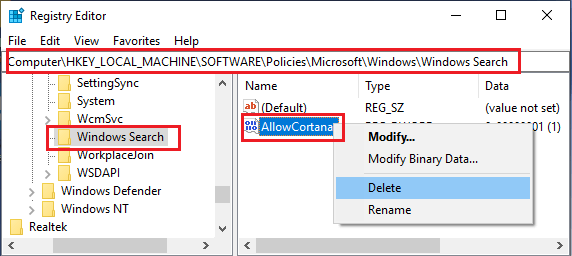 غیرفعال کردن Cortana در ویندوز 10 
