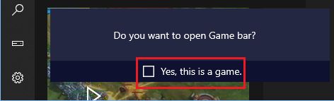گزینه Yes, this is a game را تیک بزنید