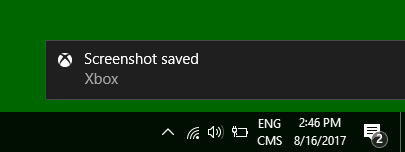  اعلان "Screenshot Saved" را مشاهده کنید