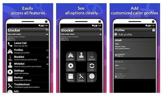 برنامه بلاک کردن تماس اندروید Call Blocker (Beta)