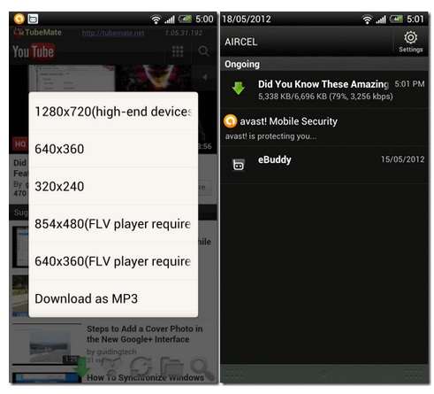 تبدیل فیلم یوتیوب به mp3 در اندروید