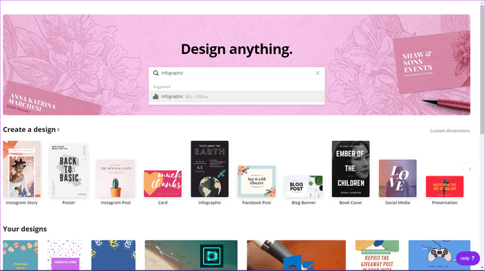 ساخت اینفوگرافیک با Canva