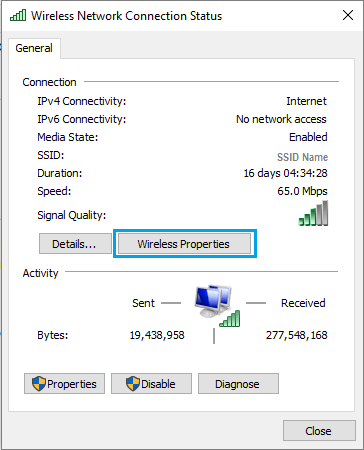 مشاهده رمز عبور WiFi در ویندوز 10