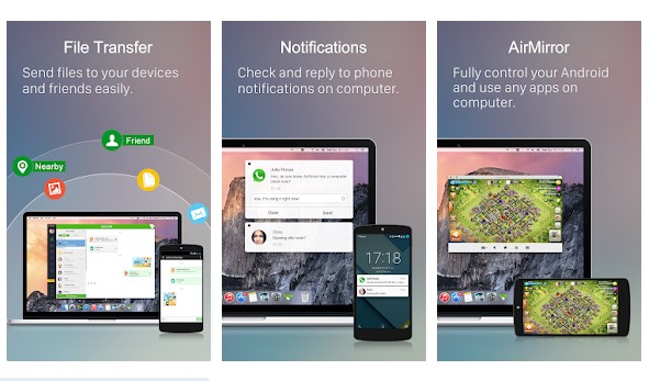 تماس اندروید با کامپیوتر با استفاده از Airdroid