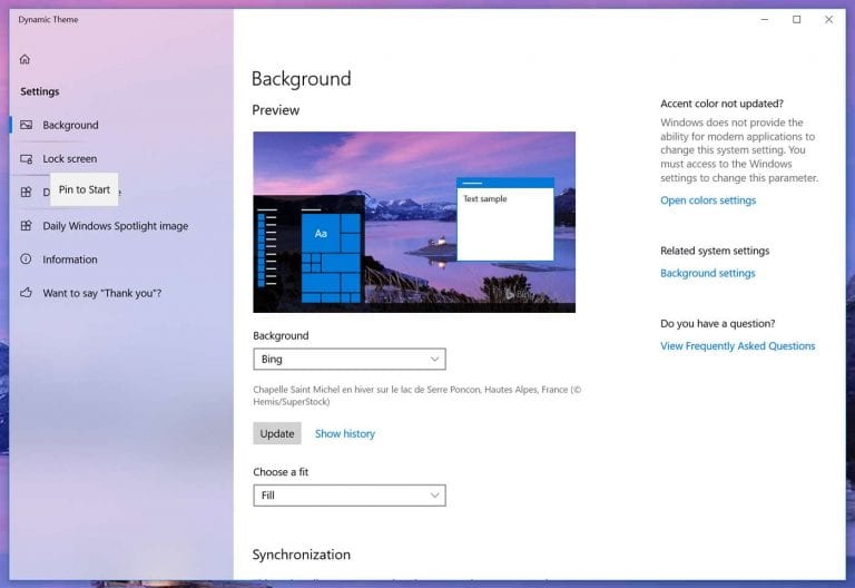 تغییر اتوماتیک پس زمینه دسکتاپ با Dynamic Theme