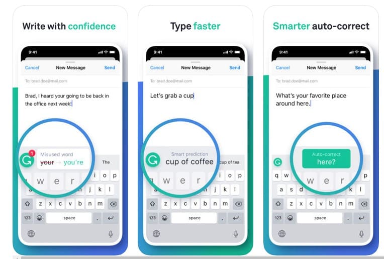 برنامه Grammarly Keyboard