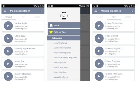 دانلود برنامه آهنگ زنگ اندروید - Mobiles Ringtones