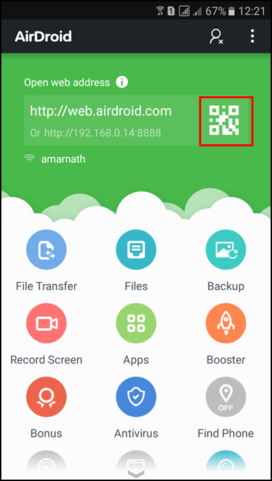 عکس گرفتن از صفحه گوشی اندروید از رایانه شخصی با AirDroid
