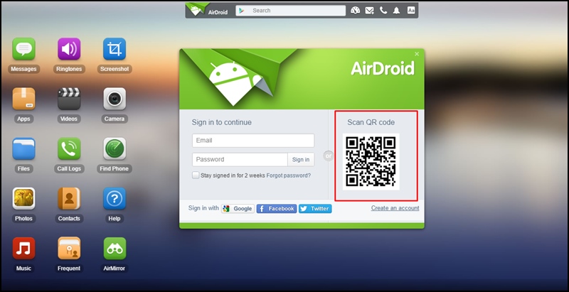 عکس گرفتن از صفحه گوشی اندروید از رایانه شخصی با AirDroid