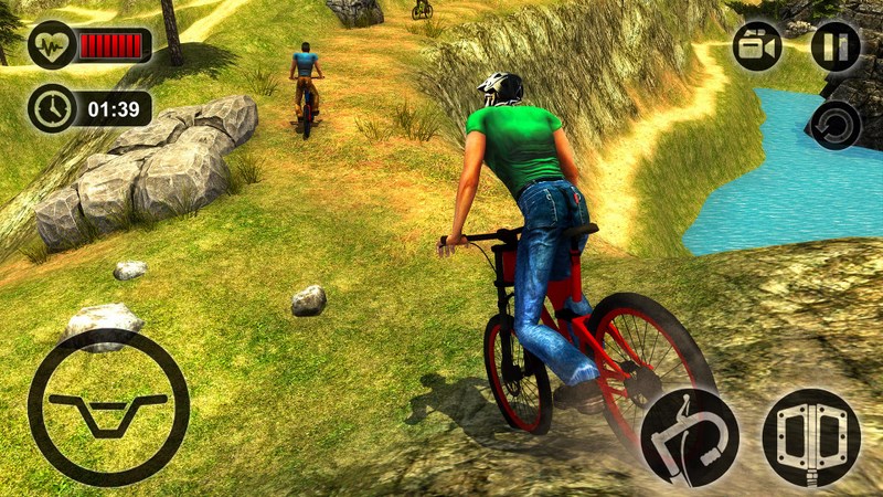 دوچره سواری کوهستان Uphill Offroad Bicycle Rider