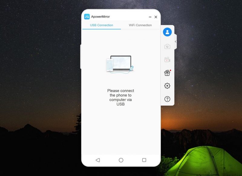تماس اندروید با رایانه با استفاده از ApowerMirror