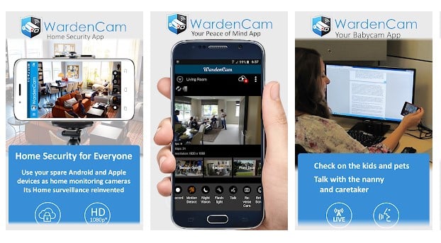 تبدیل اندروید به دوربین مداربسته با برنامه WardenCam 