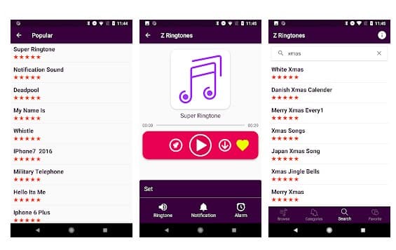 دانلود برنامه آهنگ زنگ اندروید - Z Ringtones