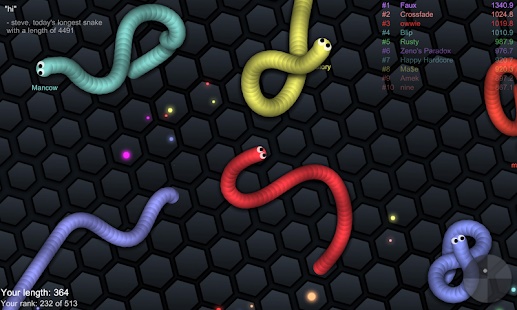 بازی مار نوکیا برای اندروید slither.io