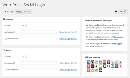 افزونه WordPress Social Login