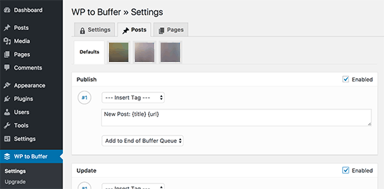افزونه WordPress to Buffer
