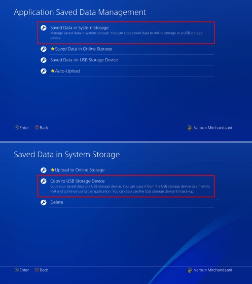 انتقال داده های بازی PS4  به درایو USB فلاش ، هارد یا Cloud