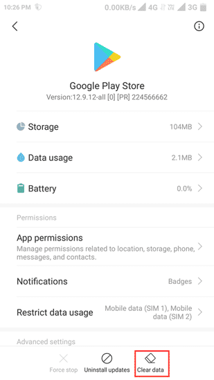 حافظه پنهان و ذخیره اطلاعات فروشگاه Google Play را پاک کنید