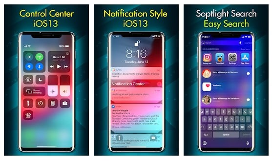 شبیه ساز اپل برای اندروید Launcher iOS 13 from SaSCorp