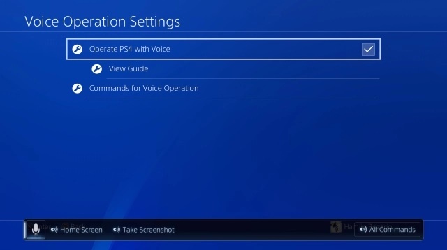 دستورات صوتی در PS4 استفاده کنید