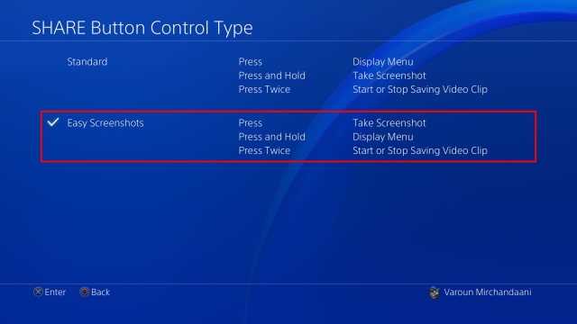 گرفتن عکس از PS4