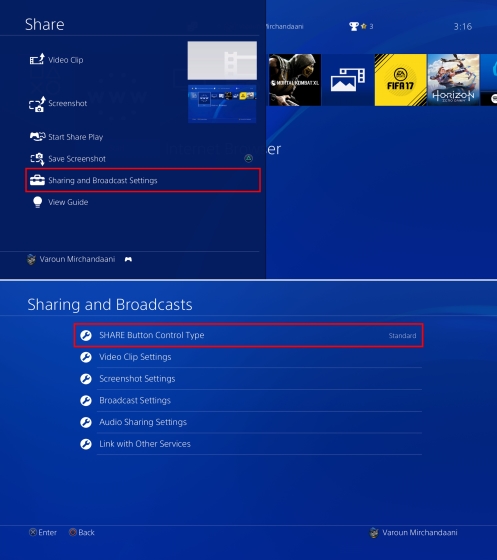 گرفتن عکس از PS4