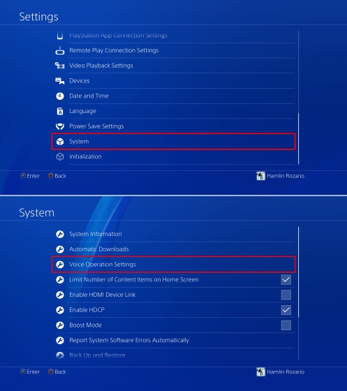 دستورات صوتی در PS4 استفاده کنید