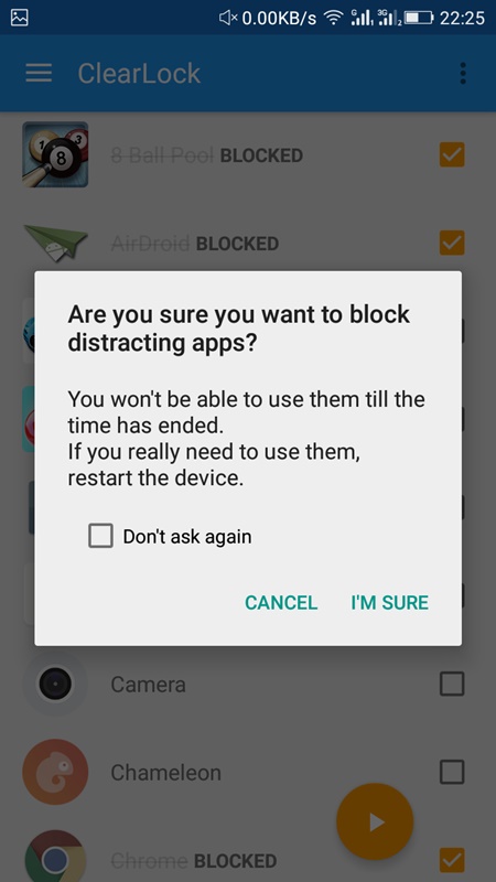 برنامه ClearLock: block distractions