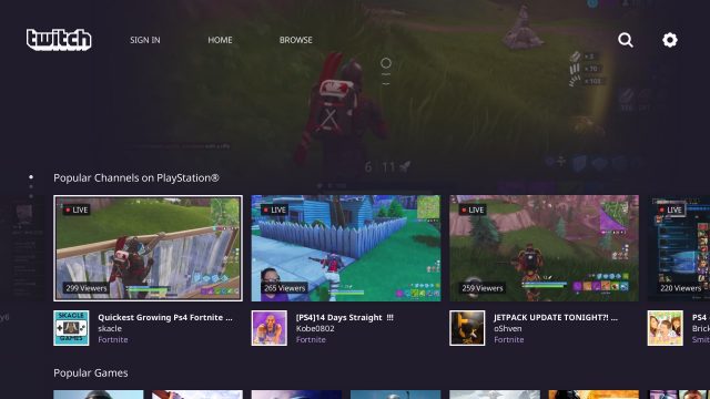 نرم افزار Twitch پلی استیشن 4 