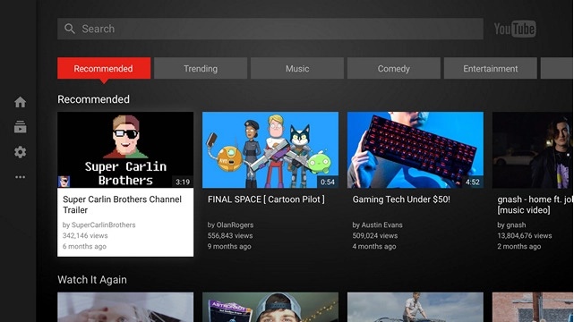 برنامه YouTube برای PS4