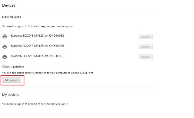 Google Cloud Print