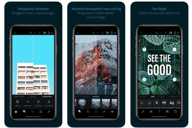 Adobe Photoshop Express برای آیفون