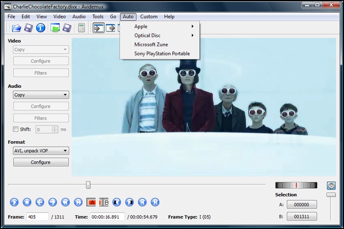 برنامه ویرایش ویدیو Avidemux