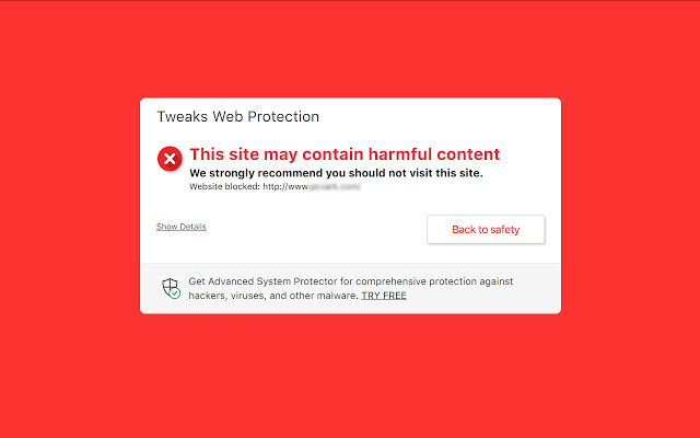 افزونه گوگل کروم Tweaks Web Protection