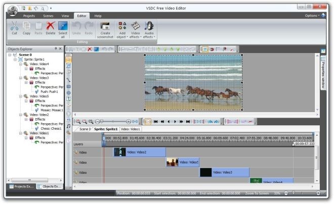 ویرایش ویدیو VSDC Free Video Editor
