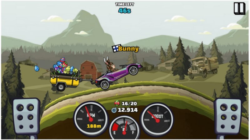 بهترین بازی ماشین برای کودکان: Hill Climbing Racing 2