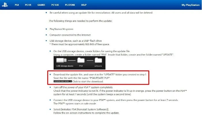 سیستم عامل Playstation 4 را نصب کنید