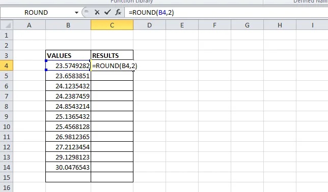 گرد کردن اعداد در اکسل با استفاده از ROUND syntax