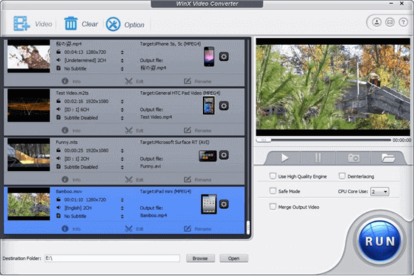 Winx Free Video Converter یک ویرایشگر ویدیوی عالی است